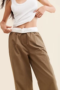 Moon River Pleated High-Rise Trousers