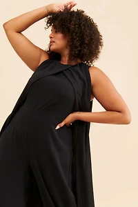 Eloquii Cape Wide Leg Jumpsuit