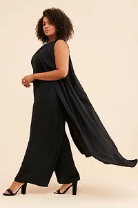 Eloquii Cape Wide Leg Jumpsuit