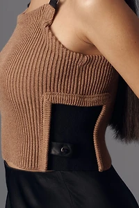 Ribbed Sweater Utility Tank Top
