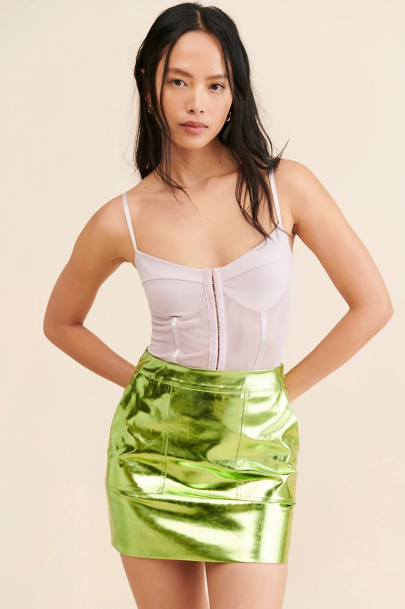 4th & Reckless Kiki Metallic Skirt