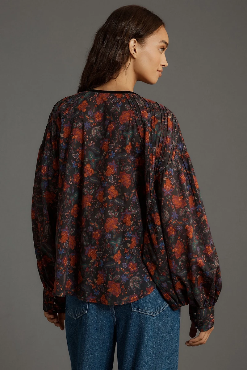 Pilcro The Sidney Batwing Blouse: Button Loop Edition