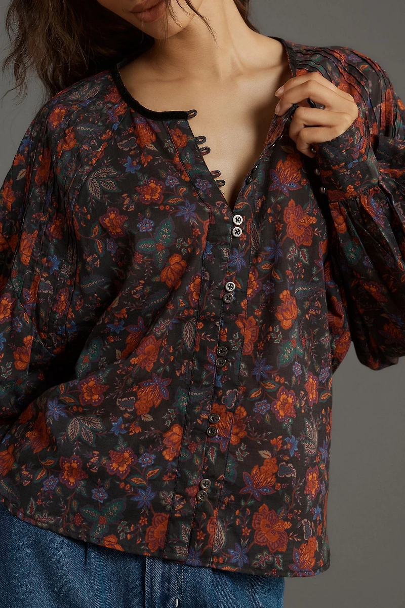 Pilcro The Sidney Batwing Blouse: Button Loop Edition