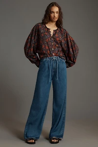 Pilcro The Sidney Batwing Blouse: Button Loop Edition