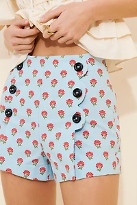 Maeve Tailored Scallop Shorts