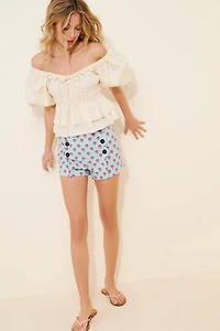 Maeve Tailored Scallop Shorts