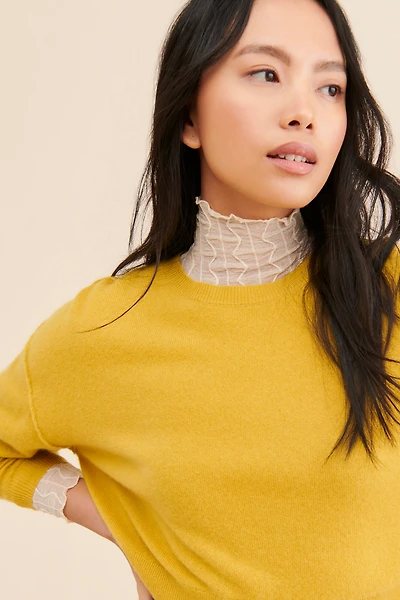 Pilcro The Alani Cropped Cashmere Crew-Neck Sweater