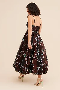 Geisha Designs Butterfly Appliqué Bubble Dress