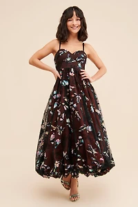 Geisha Designs Butterfly Appliqué Bubble Dress