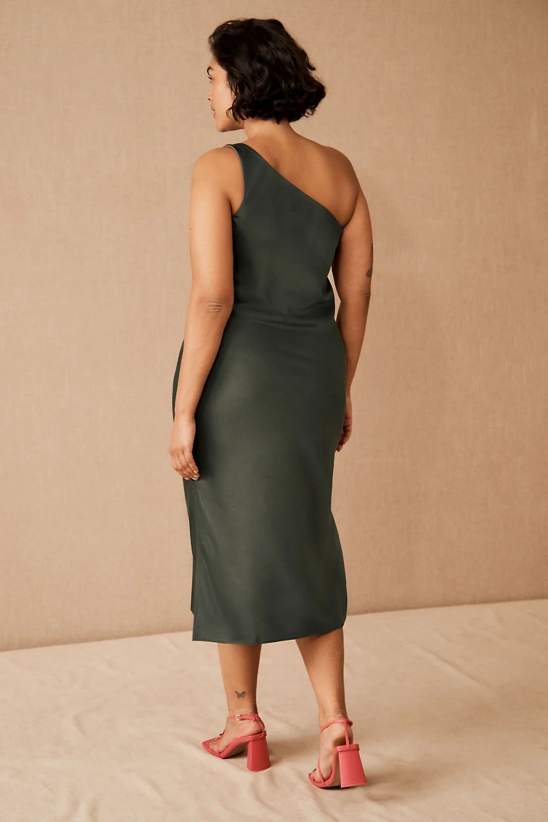 BHLDN Audrie Satin Midi Dress
