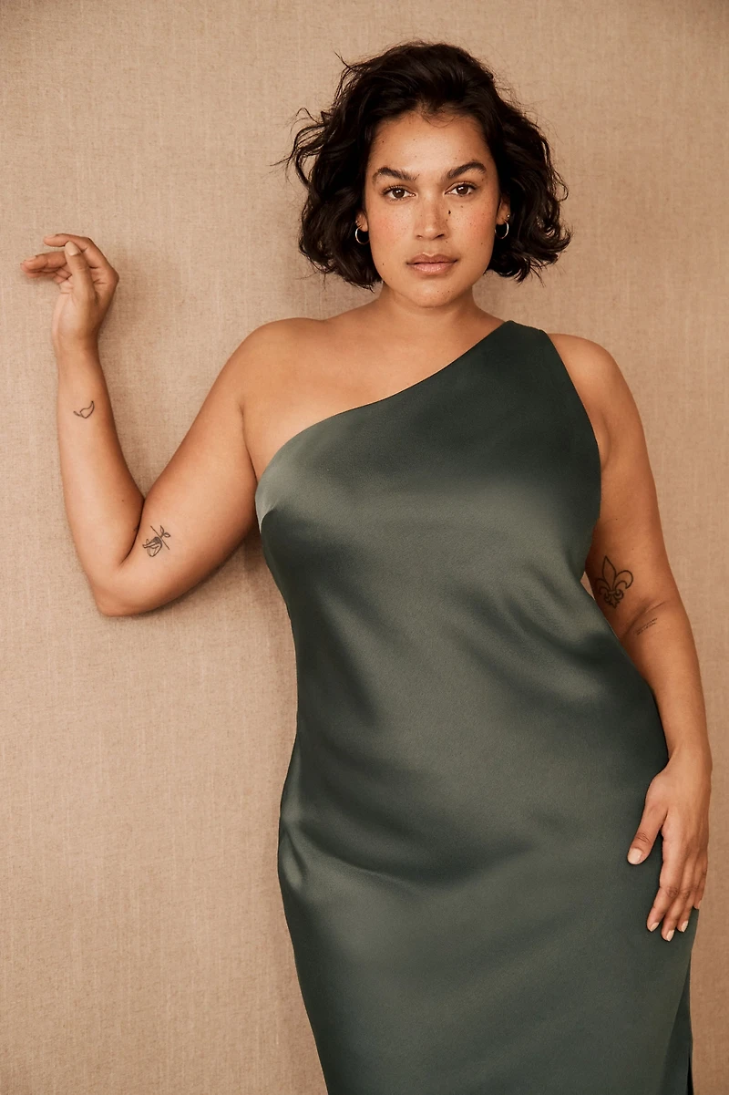 BHLDN Audrie Satin Midi Dress