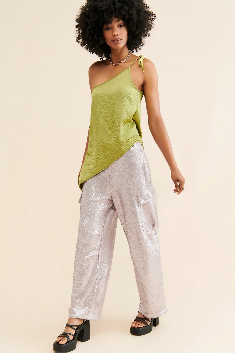 Sequin Cargo Pants