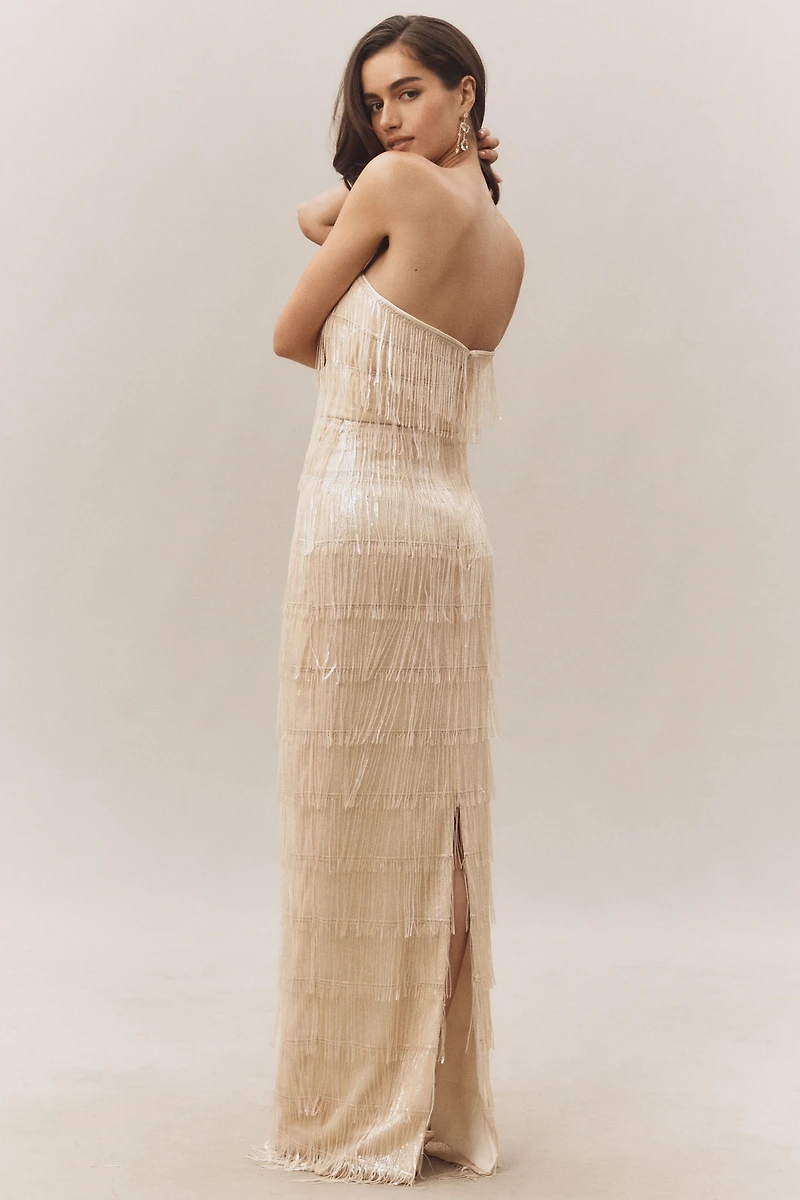 Dress The Population Tanya Strapless Beaded Maxi