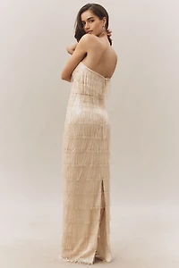Dress The Population Tanya Strapless Beaded Maxi