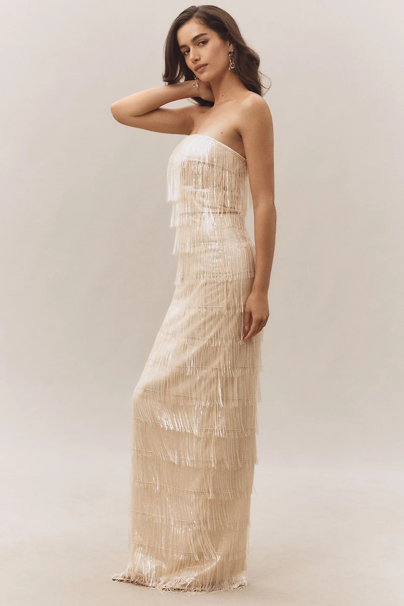 Dress The Population Tanya Strapless Beaded Maxi