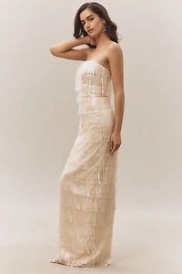 Dress The Population Tanya Strapless Beaded Maxi