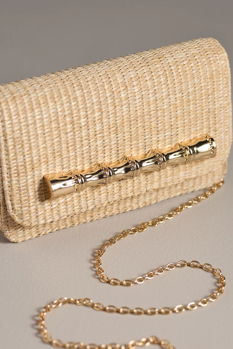 Lisi Lerch Ruby Foldover Straw Clutch