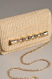 Lisi Lerch Ruby Foldover Straw Clutch