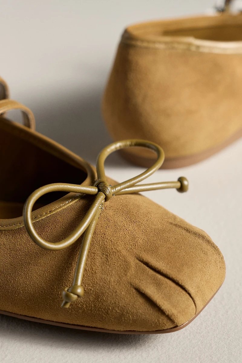 Schutz Arissa Suede Strap Ballet Flats