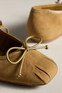 Schutz Arissa Suede Strap Ballet Flats
