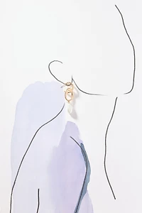 Pearl Link Drop Earrings