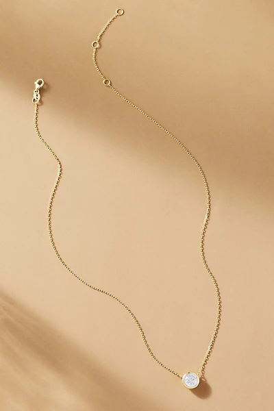 Shashi Bezel Solitaire Moissanite Necklace