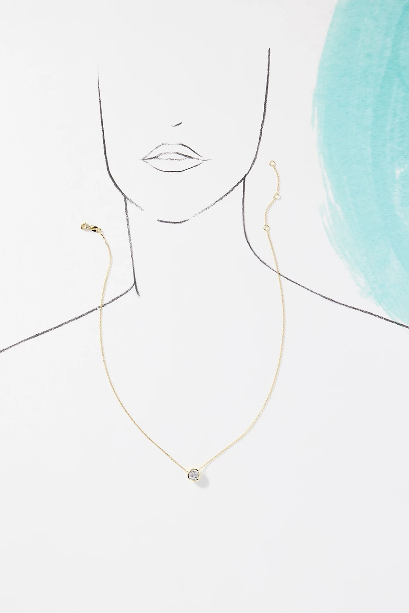 Shashi Bezel Solitaire Moissanite Necklace