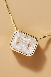 Shashi Emerald Baguette Necklace