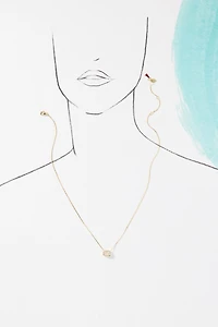 Shashi Emerald Baguette Necklace