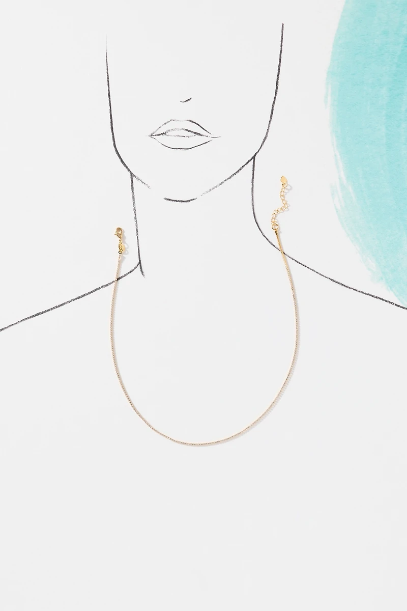 Shashi Micro Teeny Tiny Tennis Necklace