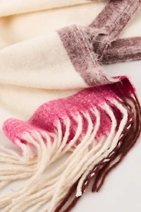 By Anthropologie Brushed Wool Fringe Scarf