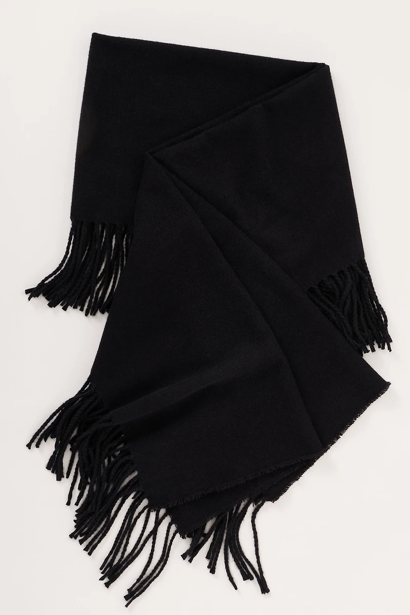 Maeve Brushed Wool Fringe Scarf