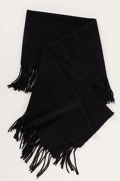 Maeve Brushed Wool Fringe Scarf