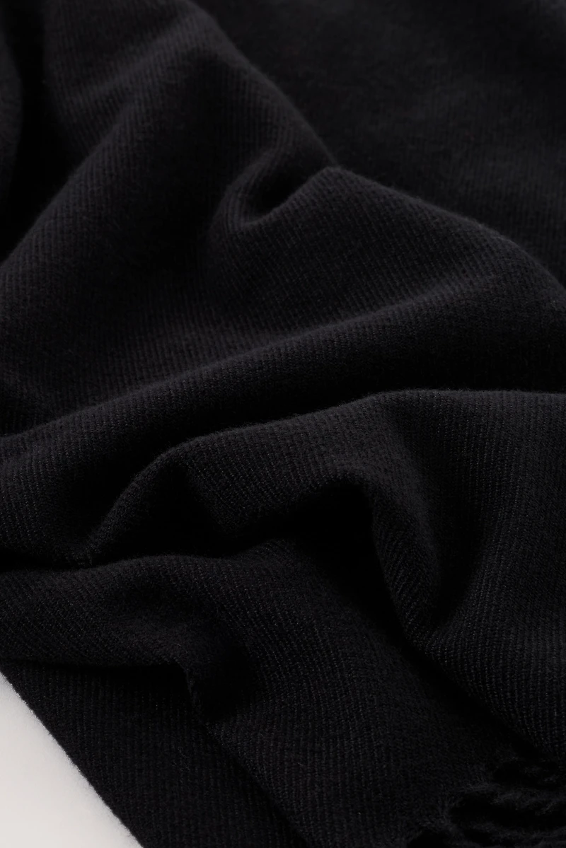Maeve Brushed Wool Fringe Scarf