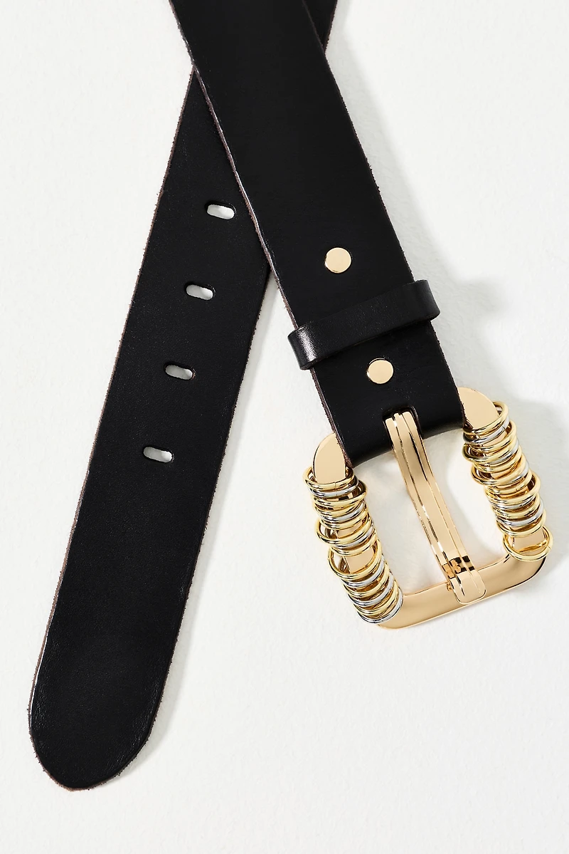 Multi Ring Accent Buckle Belt
