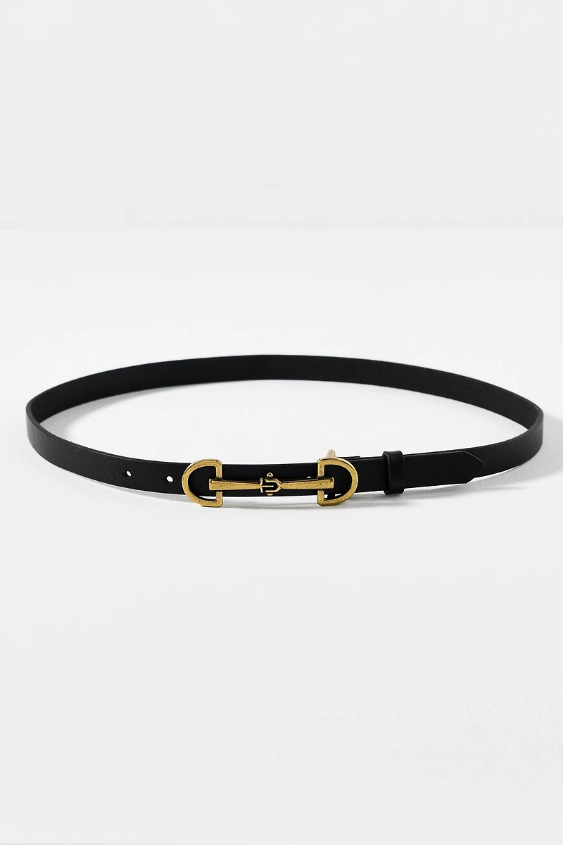 Skinny Horsebit Detail Belt