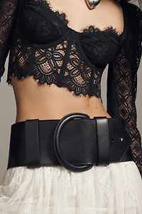 Round Buckle Thick Waist Belt
