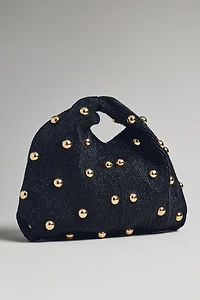 Studded Beaded Satchel Bag