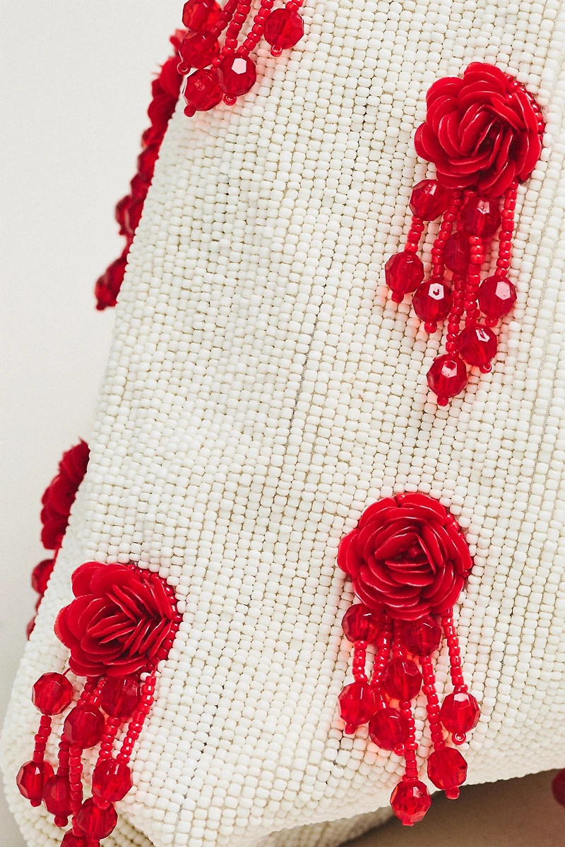 Studded Beaded Satchel Bag