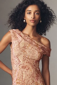 AFRM Holden Asymmetric One-Shoulder Midi Dress