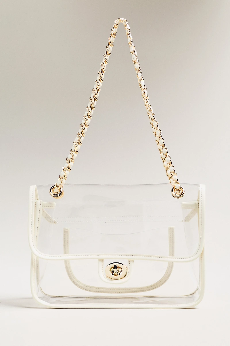 Clear Game Day Double-Strap Crossbody Bag