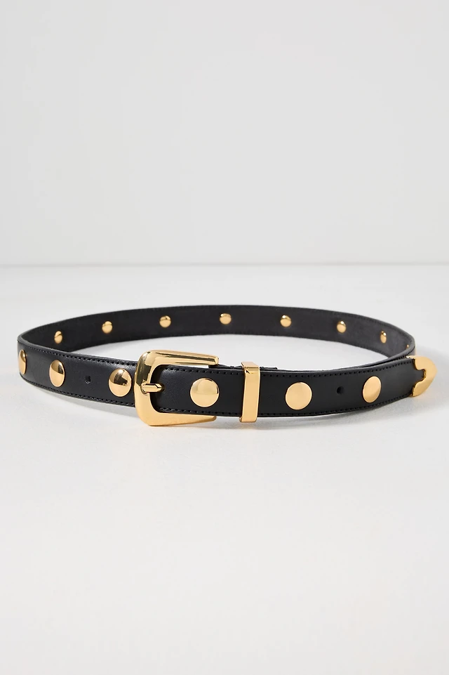 Anthropologie Grommet Moto Leather Belt in Olive Medium Grommet Moto Belt | Anthropologie UK main image 4
