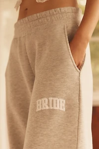 By Anthropologie Weddings Bride Embroidered Sweatpants