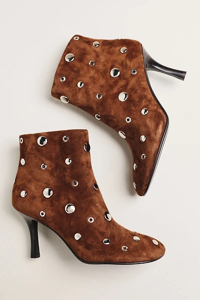 Lola Cruz Studded Grommet Ankle Boots