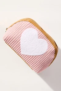 Shiraleah Heart Knit Zip Pouch