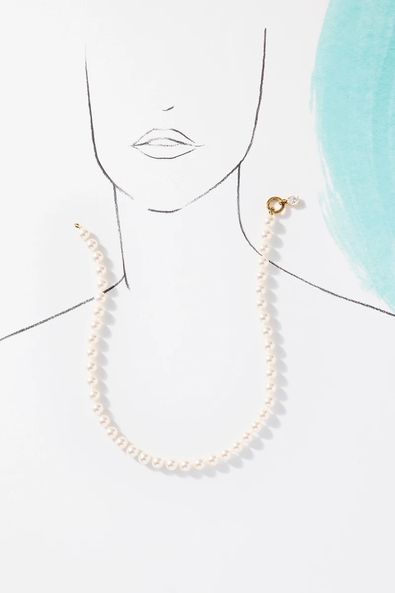 NADRI Poppy Pearl Charm Necklace