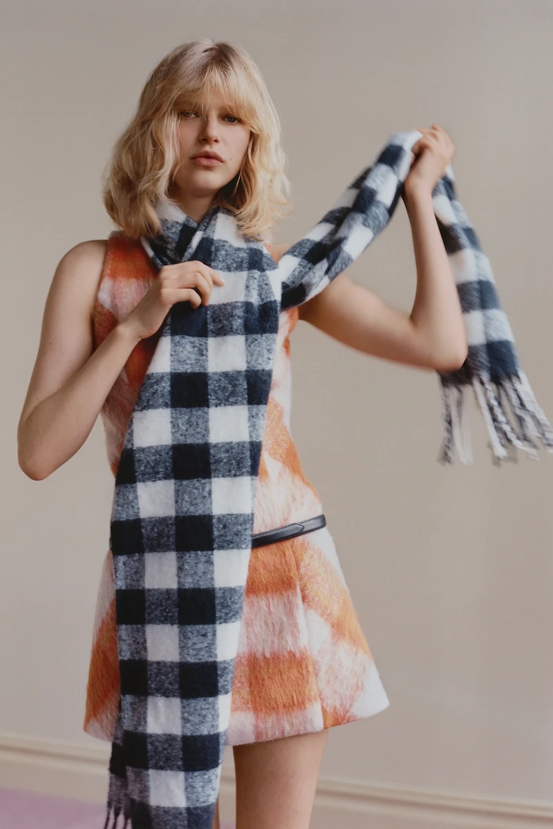 Maeve Brushed Gingham Scarf
