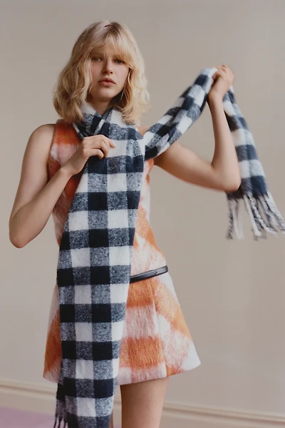 Maeve Brushed Gingham Scarf
