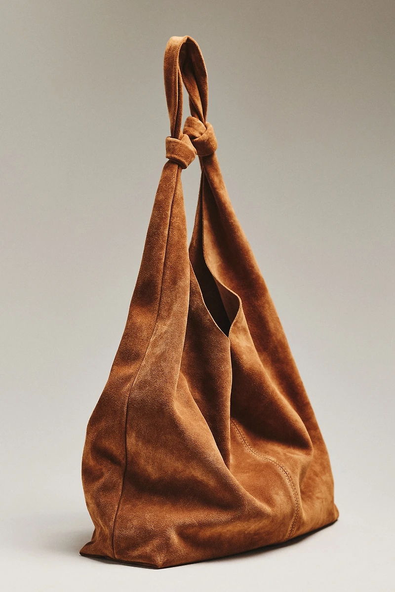 Knotted Suede Tote