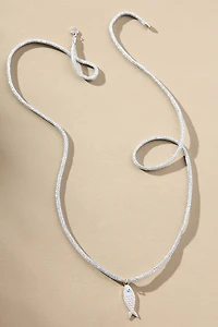 Hart Silver Fish Charm Lurex Necklace